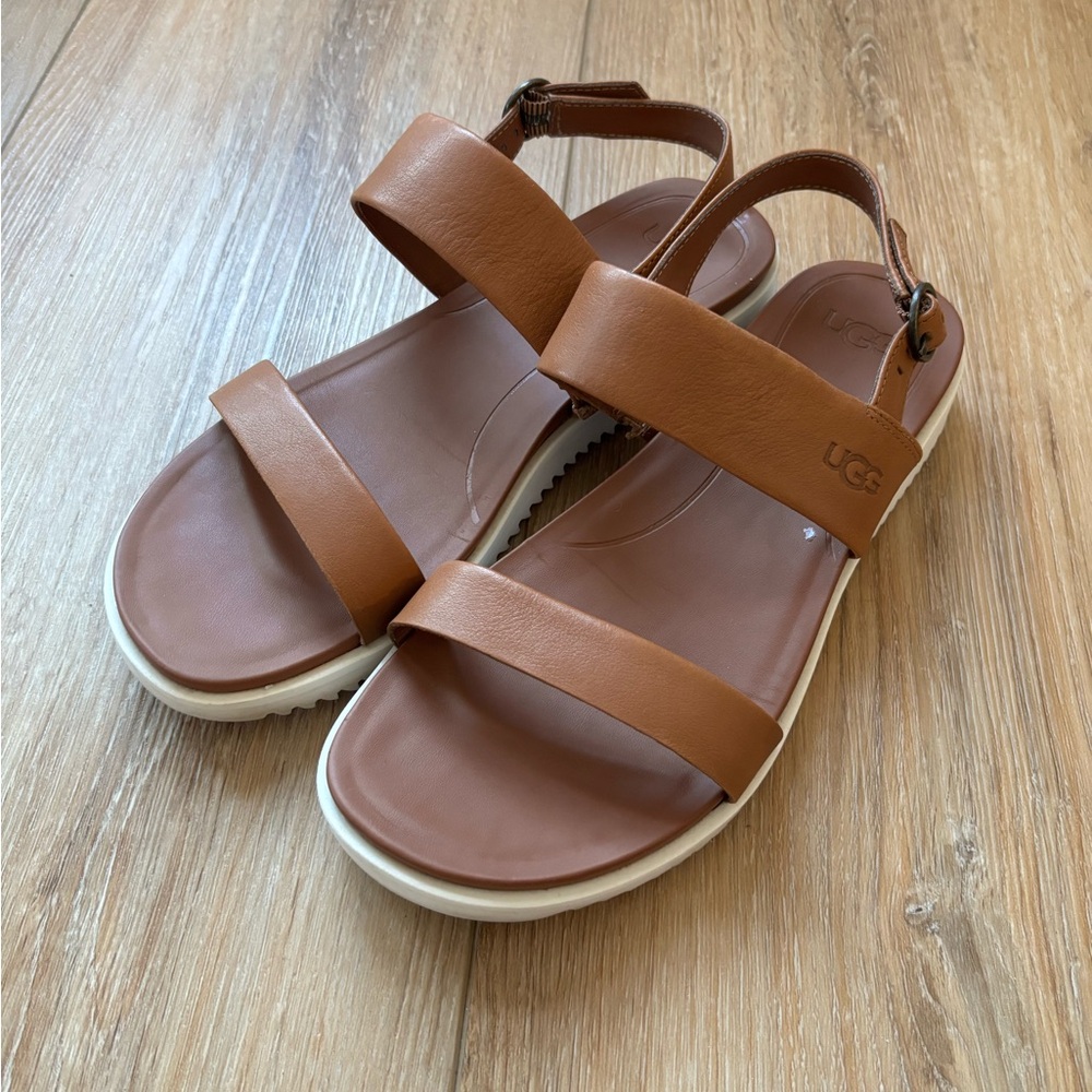 UGG Brown Leather Sandals